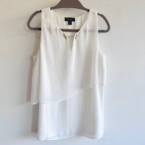 Thalia Sodi White Sleeveless Top